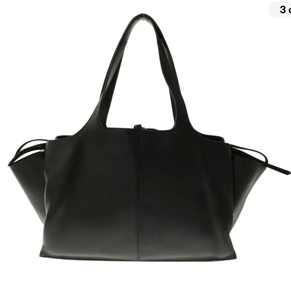 Celine Tri-Fold Medium Tote Bag in Black - Picture 4 of 15